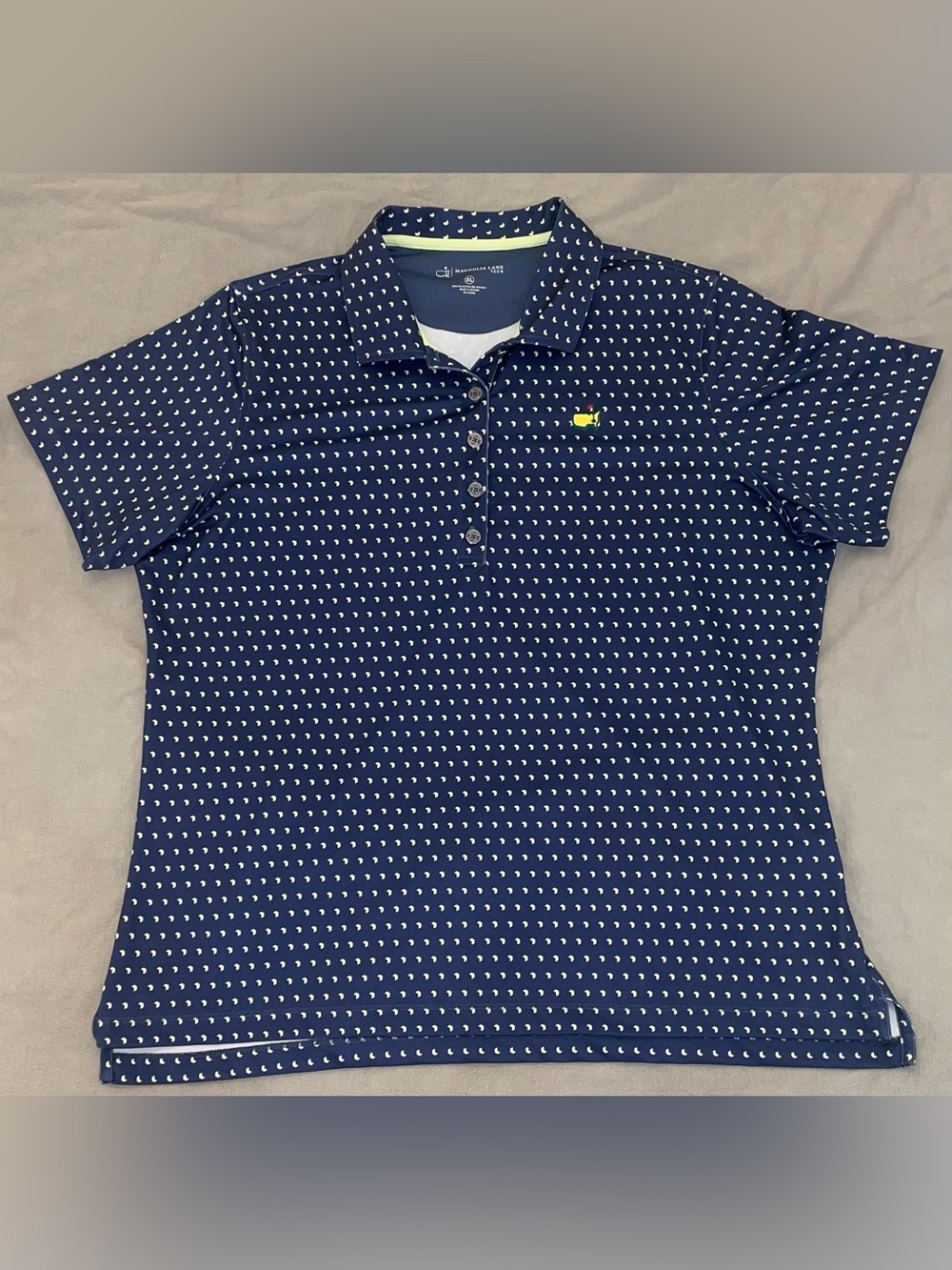 Masters Magnolia Lane Tech Women’s Short Sleeve Performance Shirt Top Golf XL